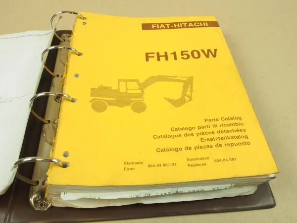 Ersatzteilkatalog Fiat-Hitachi FH150W Mobilbagger Ersatzteilliste 1992 engl/ital