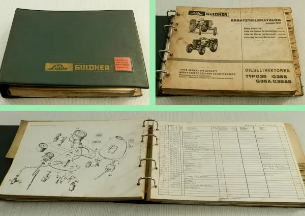 Ersatzteilkatalog Güldner G35 G35S G35A G35AS Ersatzteilliste 1967/69