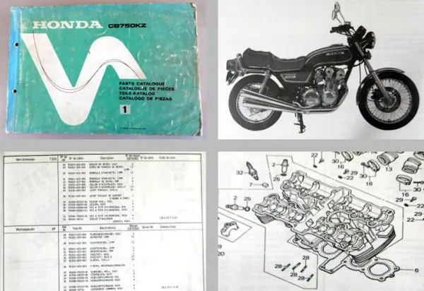 Ersatzteilkatalog Honda CB750KZ Parts List Ersatzteilliste 1978