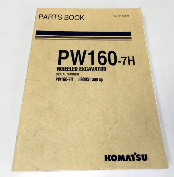 Ersatzteilkatalog Komatsu PW160-7H Wheeled Excavator Parts book 2006