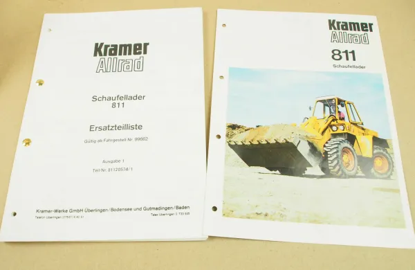Ersatzteilkatalog Kramer Allrad 811 Schaufellader Ersatzteilliste 1974 Prospekt