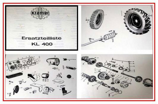Ersatzteilkatalog Kramer KL400 Ersatzteilliste ca. 1967