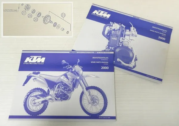 Ersatzteilkatalog KTM 400 620 Super Competition SC Moto 2000 Ersatzteilliste