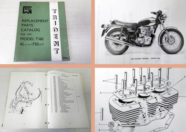Ersatzteilkatalog Norton Triumph Trident T160 for 1975 Parts Catalog