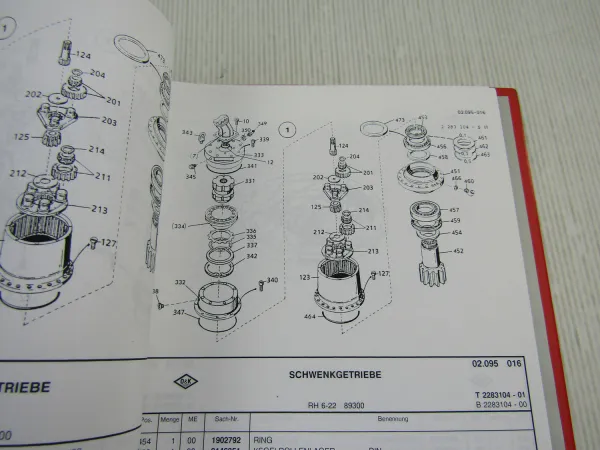 Ersatzteilkatalog O&K RH6-22 Ersatzteilliste Hydraulikbagger