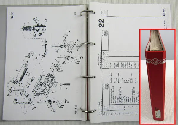 Ersatzteilkatalog O&K RH6 Hydraulikbagger Ersatzteilliste Parts List Schaltplan