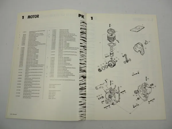 Ersatzteilkatalog Piaggio Vespa PK 50 80 125 Roller Ersatzteilliste 09/1993