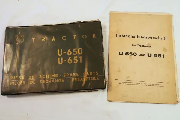 Ersatzteilkatalog UTB U-650 U-651 Tractor Ersatzteilliste Parts List ca 1968