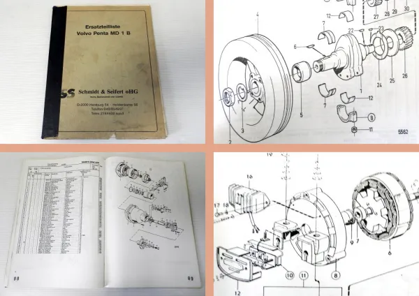 Ersatzteilkatalog Volvo Penta MD 1B Parts Catalogue 1981