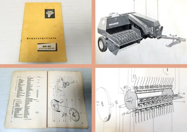Ersatzteilkatalog Welger AP41 Aufsammelpresse Ersatzteilliste 1969