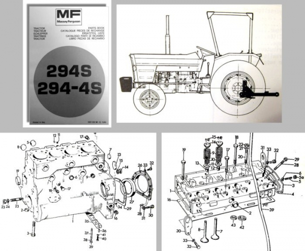 Ersatzteilliste Massey Ferguson MF 294S 294 AS Traktor Ersatzteilkatalog