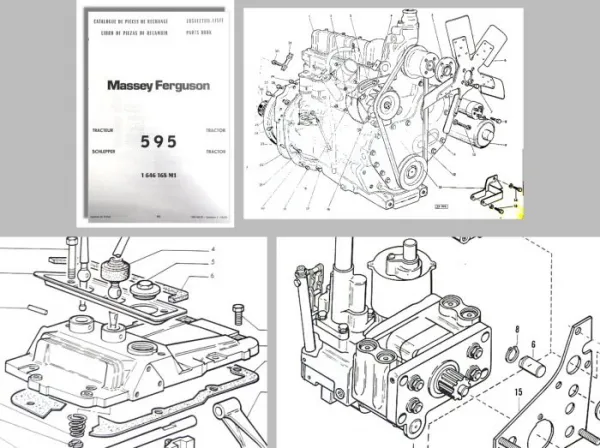 Ersatzteilliste Massey Ferguson MF 595 Traktor Ersatzteilkatalog