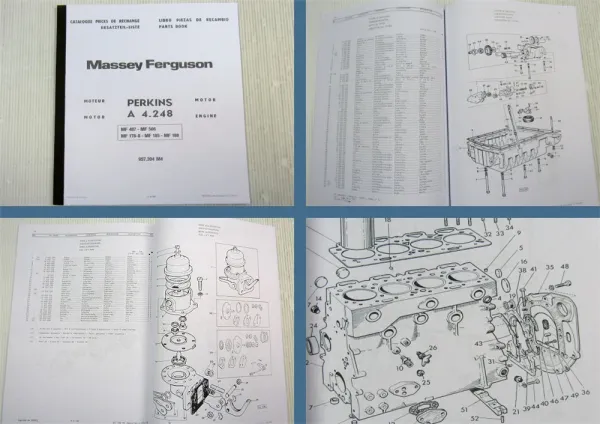 Ersatzteilliste Perkins A4.248 Motor Massey Ferguson MF 487 506 178-8 185 188