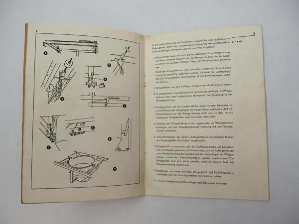 Ettlinger Schrapperwiegesilo ESW Betriebsanleitung Ersatzteilliste 1960er Jahre