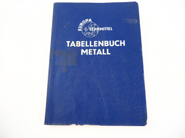 Europa Lehrmittel Tabellenbuch Metall 1975