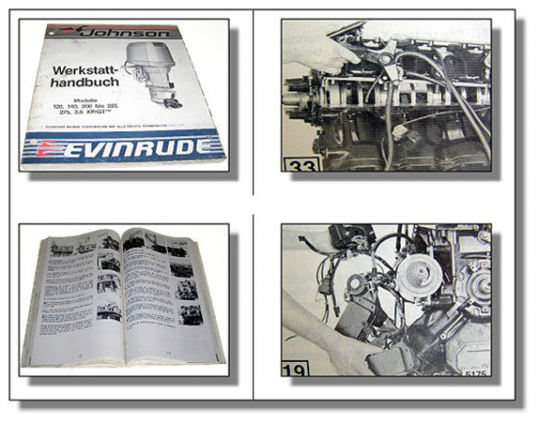 Evinrude Johnson 120 140 200 225 275 300 XP GT CU Außenborder Werkstatthandbuch