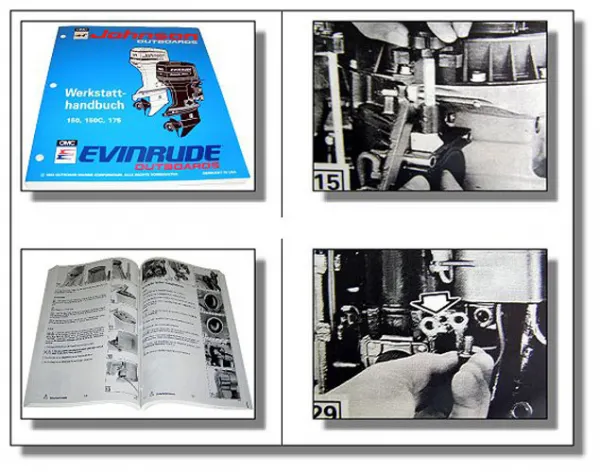 Evinrude Johnson 150 150C 175 PS  ER  60° LV Außenborder Werkstatthandbuch