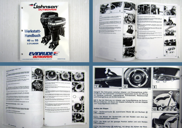 Evinrude Johnson 25 40 45 48 50 55 EO 2 Zylinder Außenborder Werkstatthandbuch