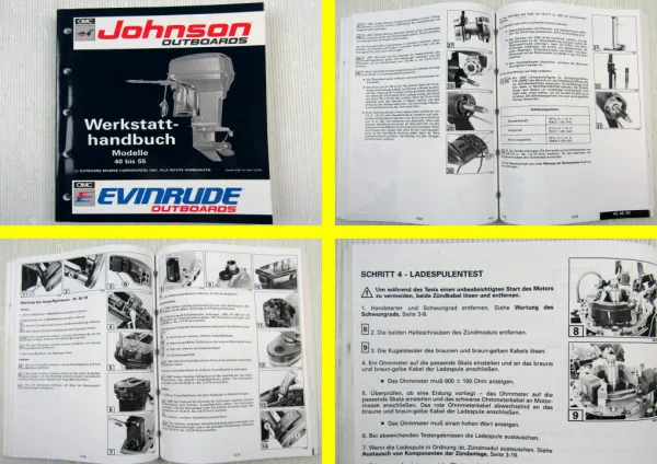 Evinrude Johnson 25 40 45 48 50 55 PS  EN  Außenbordmotor Werkstatthandbuch
