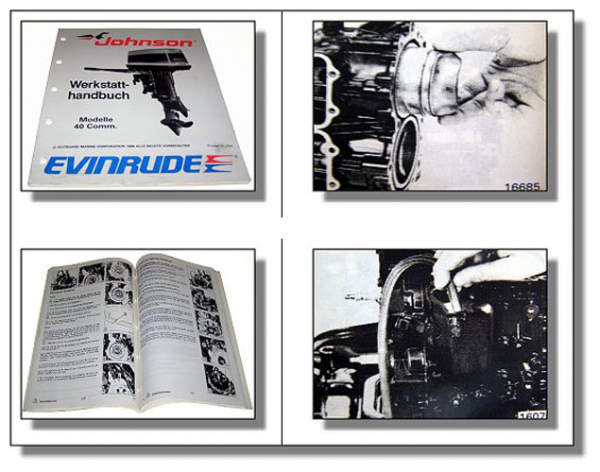 Evinrude Johnson 40 Comm. CE RCA RCLA RCYA Werkstatthandbuch Bootsmotor