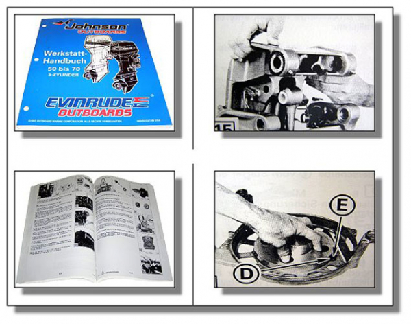Evinrude Johnson 50 60 65 70 EC 3 Zylinder Außenborder Werkstatthandbuch 1997