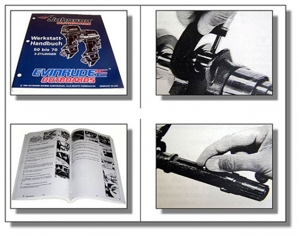 Evinrude Johnson 50 60 65 70 ED 3 Zylinder Außenborder Werkstatthandbuch 1995