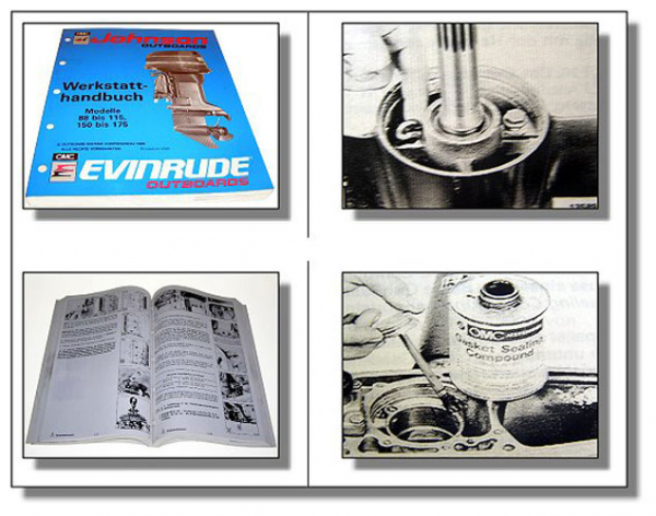 Evinrude Johnson 88 90 100 115 150 155 175 ES V Cross Motor Werkstatthandbuch
