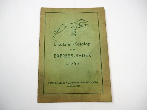 Express Radex 175 Motorrad Ersatzteilkatalog Ersatzteilliste 1952