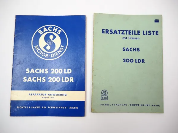 F&S Sachs 200 LD LDR Motor Werkstatthandbuch Reparaturanleitung Ersatzteilliste
