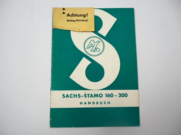F&S Sachs Stamo 160 200 Motor Betriebsanleitung Handbuch ca. 1960