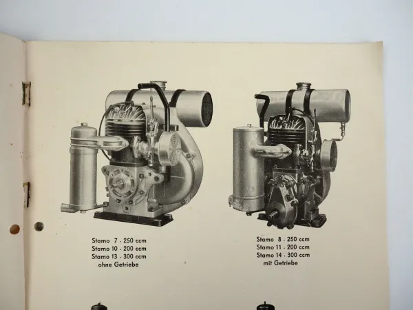 F&S Sachs Stamo 7 10 13 8 11 14 9 16 15 Stationär Motoren Ersatzteilliste 1944