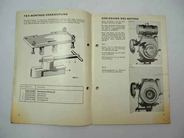 F&S Sachs Stamo 76 Motor Werkstatthandbuch Reparaturanleitung 1964