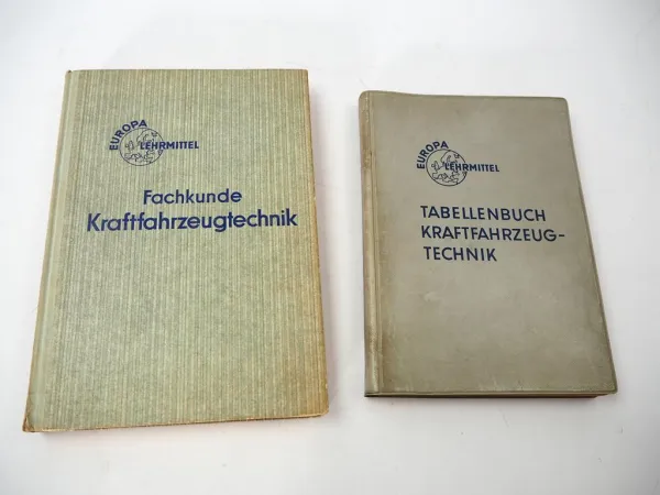 Fachkunde Kraftfahrzeugtechnik + Tabellenbuch KFZ Europa Lehrmittel 1960/70er J.