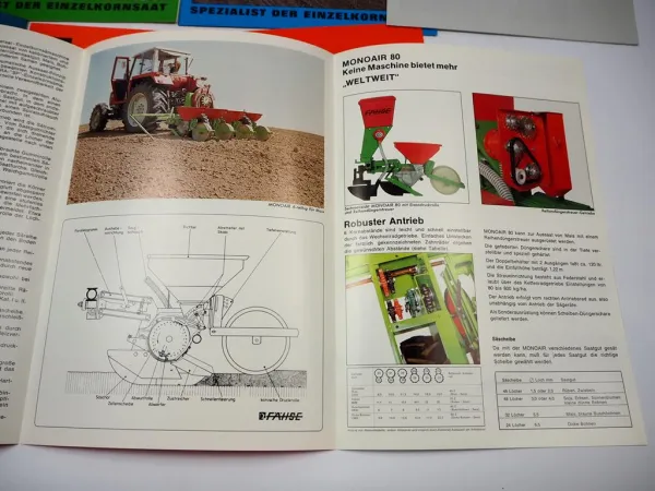 Fähse Miniair Monoair Monozentra Mappe mit 6x Prospekt + Preisblatt 1980er Jahre