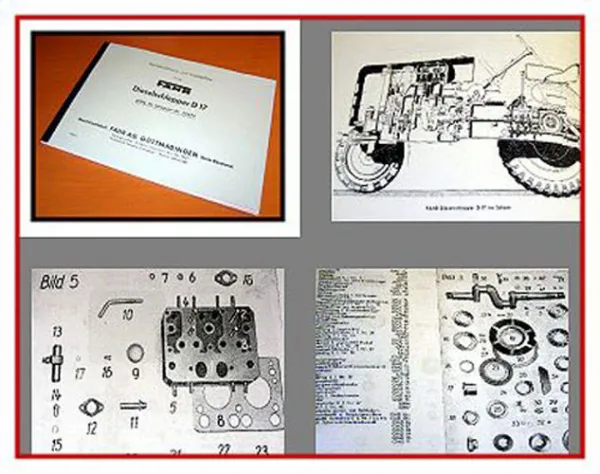 Fahr D17 Dieselschlepper Bedienungsanleitung + Ersatzteilkatalog 1951