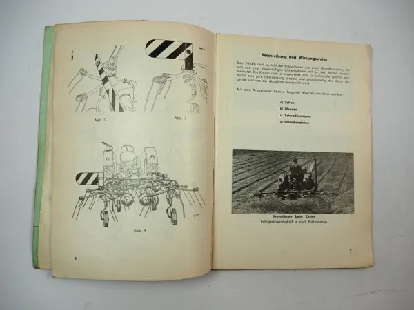 Fahr KH 2 4 6 Kreiselheuer ab Serie 62A Betriebsanleitung Ersatzteilliste 1968