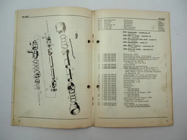 Fahr KH 20 20D Kreiselheuer Ersatzteilliste Ersatzteilkatalog 1969