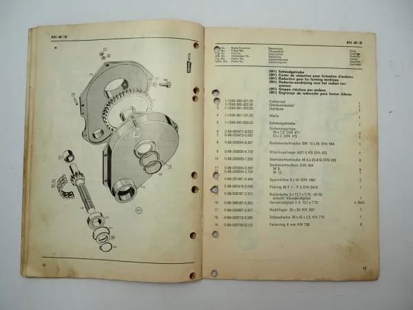 Fahr KH 40 40D Kreiselheuer Ersatzteilliste Ersatzteilkatalog Parts List 1969