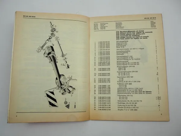 Fahr KH 40 40D Kreiselheuer Ersatzteilliste Spare Parts List ca. 1970