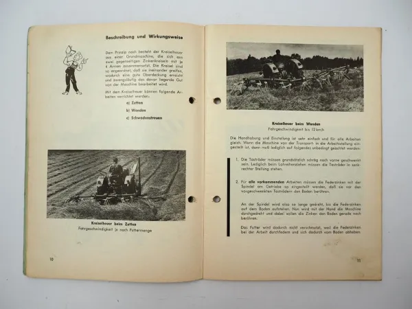 Fahr KH2 KH4 KH6 Kreiselheuer Betriebsanleitung Ersatzteilliste 1964