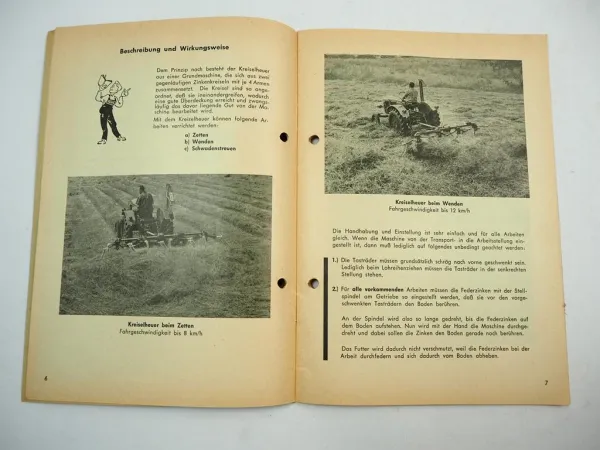 Fahr KH4 Kreiselheuer Betriebsanleitung Ersatzteilliste Ersatzteillkatalog 1963