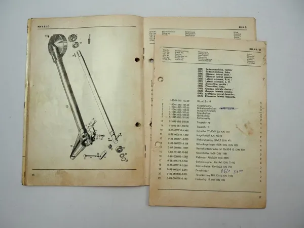 Fahr KH4 S SD Kreiselheuer Ersatzteilliste Ersatzteilkatalog 1972
