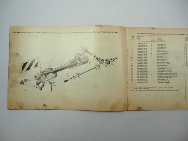 Fahr KH4 S SD SDN Kreiselheuer Ersatzteilliste Spare Parts List 1977
