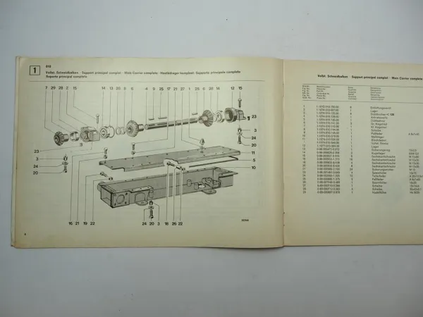 Fahr KM25 Kreiselmäher Ersatzteilliste Spare Parts List 1977