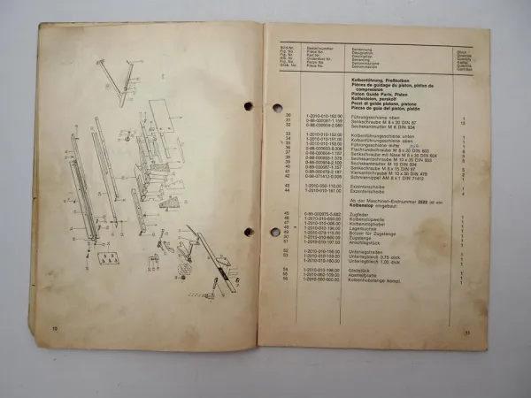 Fahr Köla Rivale 20 Hochdruckpresse Ersatzteilliste Ersatzteilkatalog 1971
