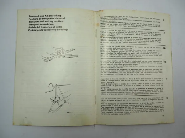 Fahr KS 60D 80 80D Kreiselschwader Betriebsanleitung Bedienungsanleitung 1976