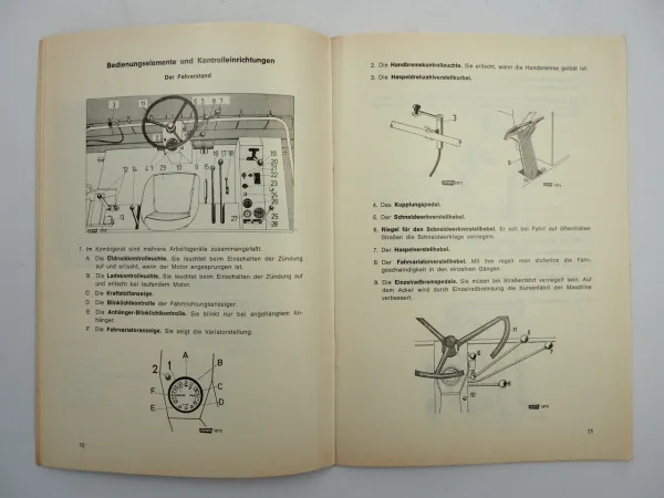 Fahr M 1000 1200 Mähdrescher Betriebsanleitung Ersatzteilliste 1969