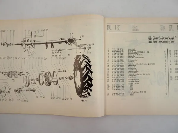 Fahr M600 Mähdrescher selbstfahrend Ersatzteilliste Ersatzteilkatalog 1977