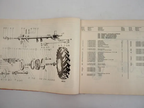 Fahr M750 Mähdrescher selbstfahrend Ersatzteilliste Ersatzteilkatalog 1977