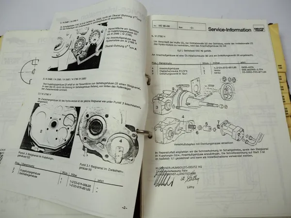 Fahr Mähdrescher Technische Mitteilungen 1974-85 M 600 750 900 1000 1102 1202 1300 1320 1302H 1322 1322H 1620H